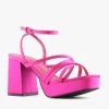 ADA PINK SATIN -Fashion Shoe Store C1202 1