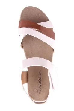 ZORA WHITE/TAN -Fashion Shoe Store I1554.WHT 5
