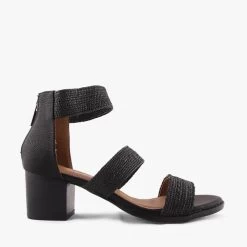 FITTING BLACK RAFIA -Fashion Shoe Store S1662.BLK 2