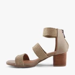 FITTING KHAKI RAFIA -Fashion Shoe Store S1663.KHA 3