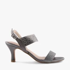 NUKE GREY SATIN -Fashion Shoe Store S1752 2